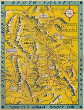 1948 Lindgren Humorous Pictorial Map of Death Valley National Monument