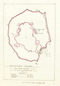 1835 Manuscript Map of Deception Island, Antarctica
