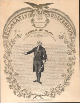 1856 Fisk / Russell Declaration of Independence Broadside