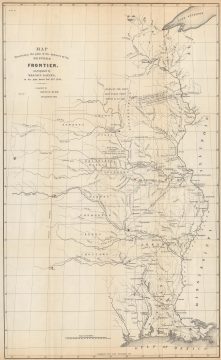 1838 Burr Map of the Mississippi Highlighting Forts for Western Defense