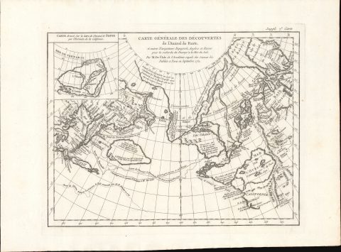 1772 Vaugondy and Diderot Map of the Pacific Northwest and the Northwest Passage
