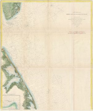 1866 U.S. Coast Survey Map of the Delaware Bay Entrance