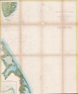 1866 U.S. Coast Survey Map of the Delaware Bay Entrance