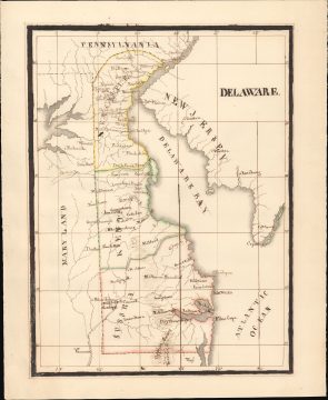 1831 Wetherall Schoolgirl or Schoolboy Map of Delaware