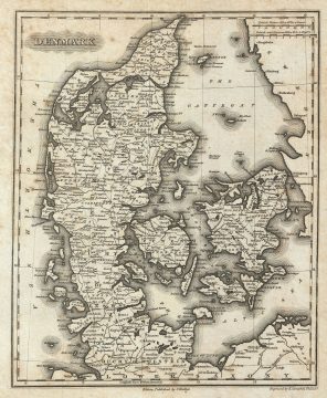 1828 Malte-Brun Map of Denmark