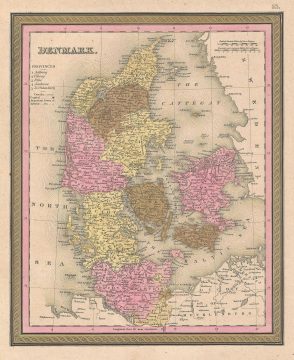1849 Mitchell Map of Denmark
