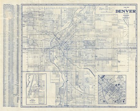 1947 Hotchkiss Map or Plan of Denver, Colorado