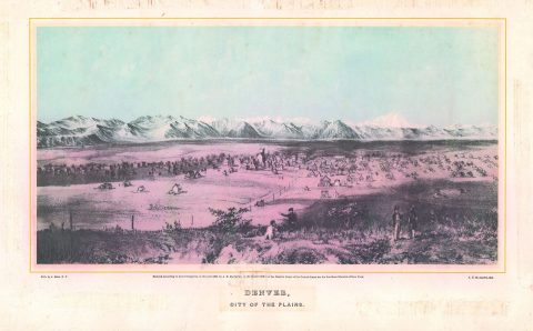 1866 Mathews View Map of Denver, Colorado