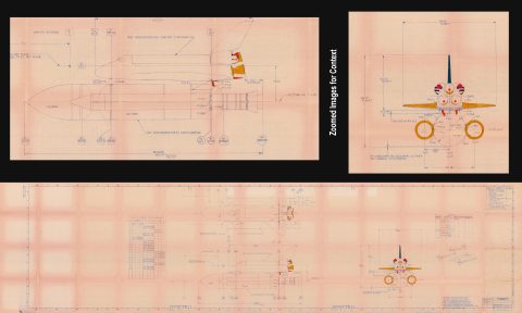 1975 Rockwell International 'Design Phase' Blueprint of Space Shuttle