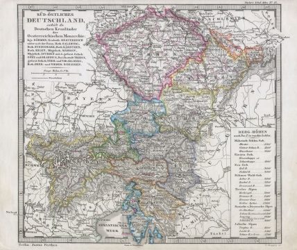1862 Perthes Map of Bohemia and Austria