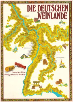 1977 Map of the German Wine Regions