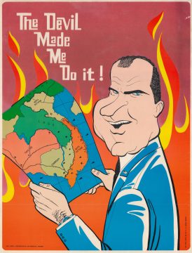1971 Kerns Anti-Vietnam War Poster of Nixon Planning to Expand the War