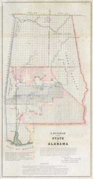 1845 Weakley Land Office Map of Alabama