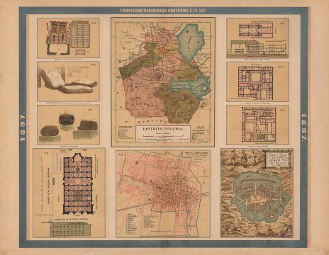 1897 Garcia Cubas Map of Mexico City, Federal District