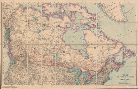 1909 Stanford Case Map of Canada
