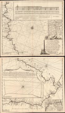 1704 / 1729 Cornelis Cruys Chart of the Don River, Russia