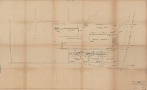1944 Floring Plan or Map of the Douglas Aircraft Plant in Chicago, Illinois