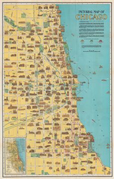 1926 Clason Map of Chicago, Illinois