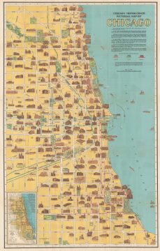 1927 Clason Map of Chicago, Illinois