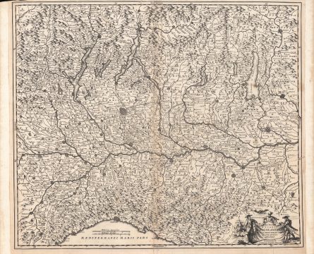 1705 Homann Map of Milan and Environs, Lombardy, Piedmont, Switzerland