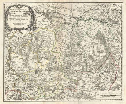 1752 Vaugondy Map of Brabant (Part of Holland and Belgium)