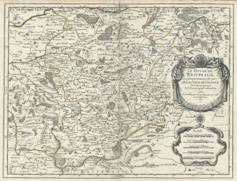 1681 Jaillot Map of Westphalia, Germany