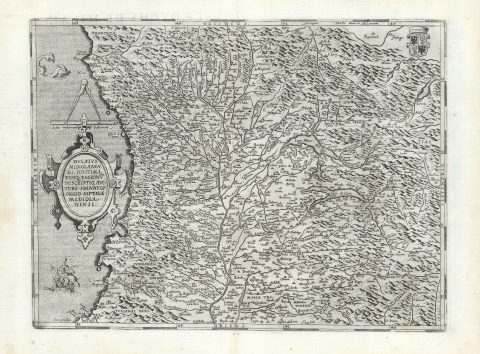 1581 Ortelius Map of the Duchy of Milan