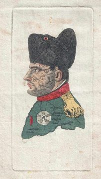 1814 Maaskamp Napoleon Caricature and Explanatory Political Broadside