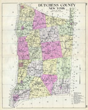 1912 Century Map of Dutchess County, New York
