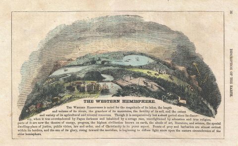 1856 Panoramic View of the Western Hemisphere