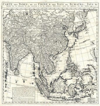 1719 Chatelain Map of East Asia: China, Korea, Japan, India, East Indies