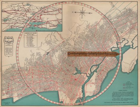 1924 Bain 'E-Z Guide' Map of Oakland and East Bay Cities