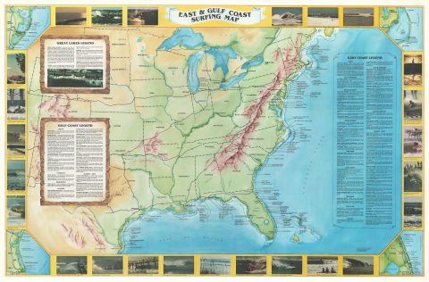 1981 Wright Surfing Map of the Eastern United States