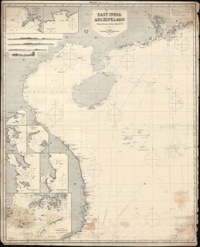 1878 Imray Map of the South China Sea: Hong Kong, Vietnam, Hainan