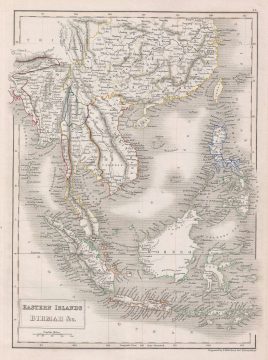 1840 Black Map of the East Indies and Southeast Asia