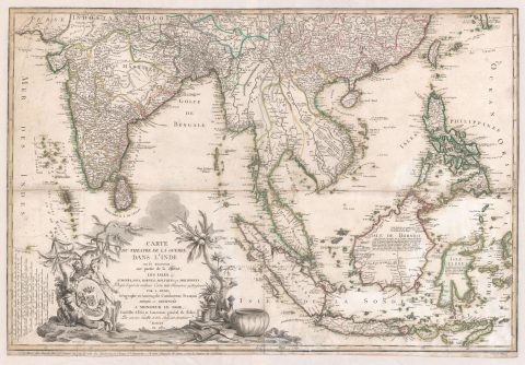 1781 Denis Map of the East Indies (Revolutionary War interest)
