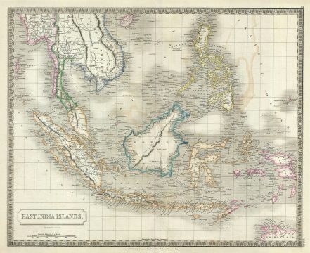 1835 Hall Map of the East Indies