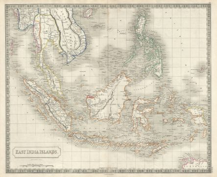 1850 Hall Map of the East Indies