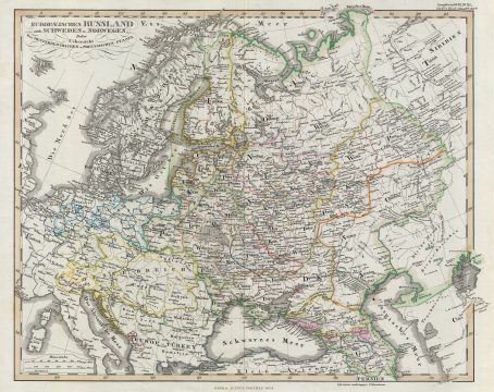 1854 Perthes Map of Eastern Europe