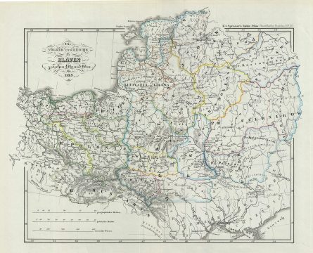 1854 Spruner Map of Poland, Lithuania, and the Slavic Kingdoms