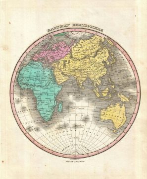 1827 Finley Map of the Eastern Hemisphere (Asia, Australia, Europe, Africa)