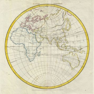 1823 Manuscript Map of the Eastern Hemisphere