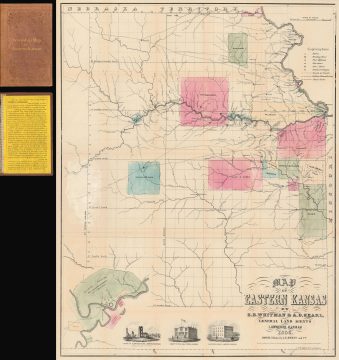 1856 Whitman and Searl Map of Eastern Kansas (Bleeding Kansas)