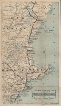 1880 Rand Avery Map of the Eastern Railroad, New England