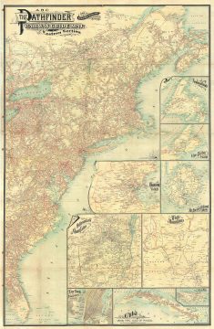 1901 Railroad Map of the Eastern United States
