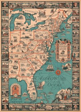 1929 Tyng Pictorial Map of the Eastern United States