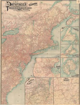 1901 Railroad Map of the Eastern United States