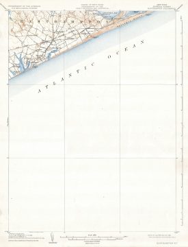1904 U.S.G.S. Map of Easthampton, Long Island, New York