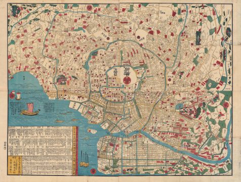 1854 Takashiba Map of Edo (Tokyo) and Surroundings