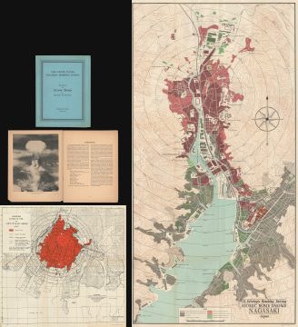 1946 Strategic Bombing Survey Booklet and Maps of the Effects of the Atomic Bombs